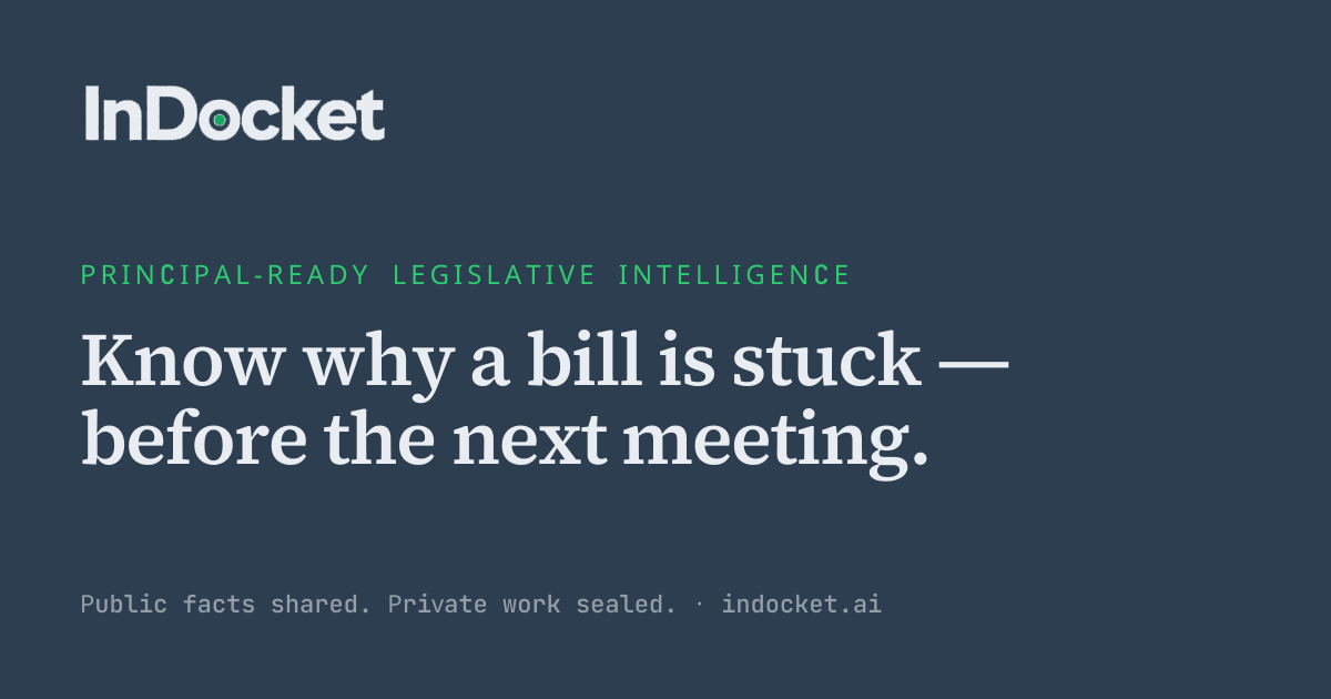 State Legislative Intelligence Software | InDocket.ai